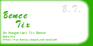 bence tix business card